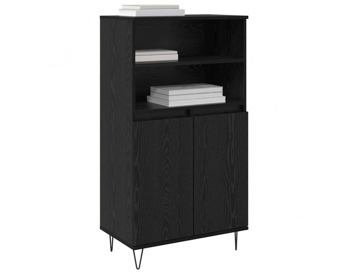Sonata H Висок шкаф Черно 60 x 36 x 110 см Инженерно дърво