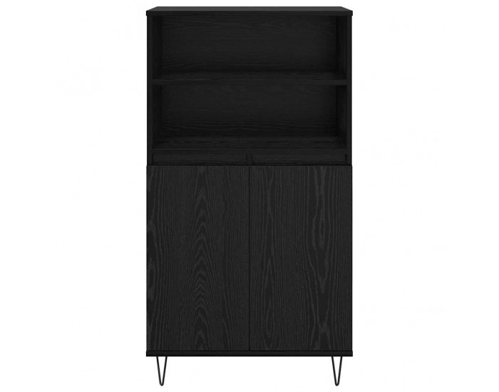 Sonata H Висок шкаф Черно 60 x 36 x 110 см Инженерно дърво