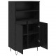 Sonata H Висок шкаф Черно 60 x 36 x 110 см Инженерно дърво