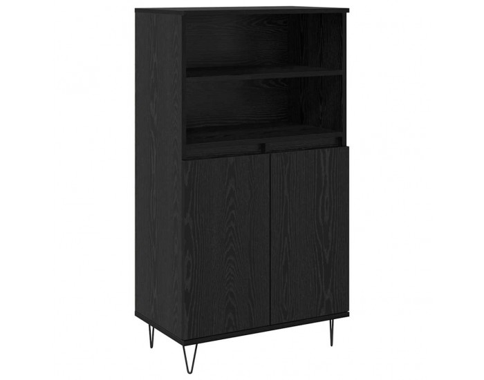 Sonata H Висок шкаф Черно 60 x 36 x 110 см Инженерно дърво