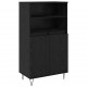 Sonata H Висок шкаф Черно 60 x 36 x 110 см Инженерно дърво