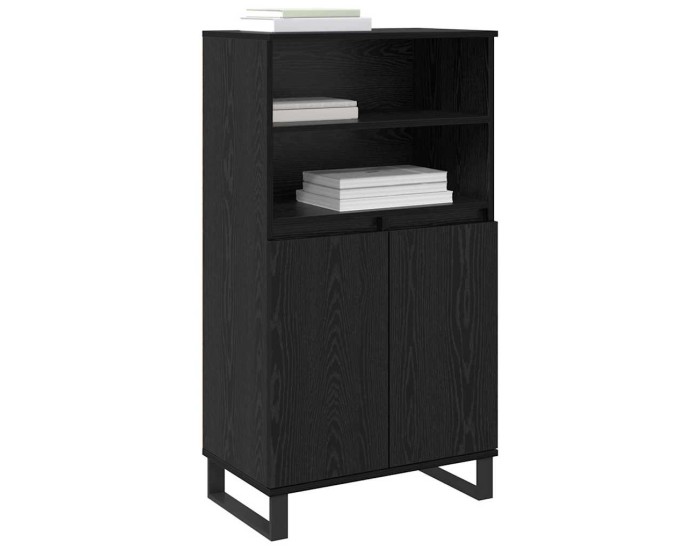 Sonata Bufet Negru 60 x 36 x 110 cm Lemn prelucrat