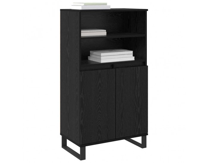 Sonata H Висок шкаф Черно 60 x 36 x 110 см Инженерно дърво