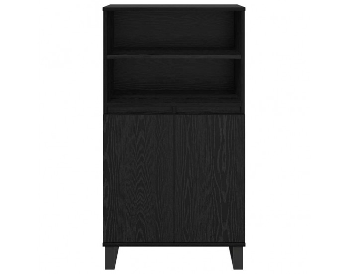 Sonata H Висок шкаф Черно 60 x 36 x 110 см Инженерно дърво