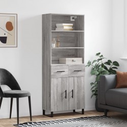 Sonata H Висок шкаф, сив сонома, 69,5x34x180 см, инженерно дърво - Corpuri, vitrine, biblioteci modulare