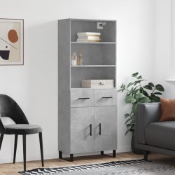 Sonata H Висок шкаф, бетонно сив, 69,5x34x180 см, инженерно дърво - Corpuri, vitrine, biblioteci modulare