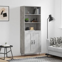 Sonata H Висок шкаф, бетонно сив, 69,5x34x180 см, инженерно дърво - Corpuri, vitrine, biblioteci modulare