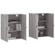 Sonata Dulapuri montate pe perete, 2 buc, gri sonoma, 69,5x34x90 cm