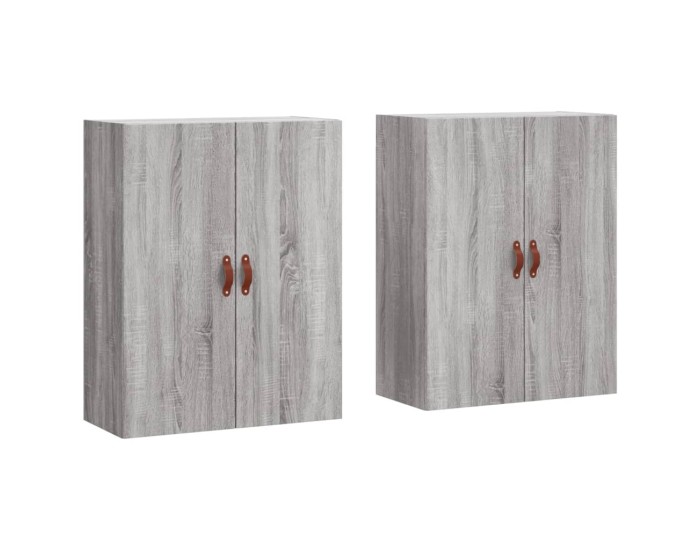 Sonata Dulapuri montate pe perete, 2 buc, gri sonoma, 69,5x34x90 cm