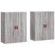 Sonata Dulapuri montate pe perete, 2 buc, gri sonoma, 69,5x34x90 cm