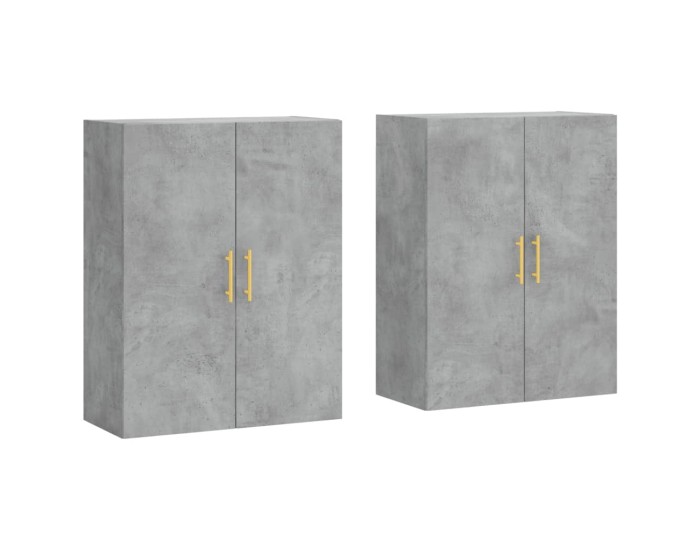Sonata Dulap cu montaj pe perete, 2 buc, gri beton, 69,5x34x90 cm