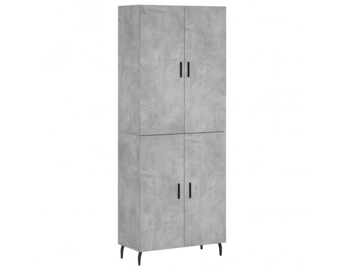 Sonata H Висок шкаф, бетонно сив, 69,5x34x180 см, инженерно дърво
