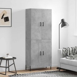 Sonata H Висок шкаф, бетонно сив, 69,5x34x180 см, инженерно дърво - Corpuri, vitrine, biblioteci modulare