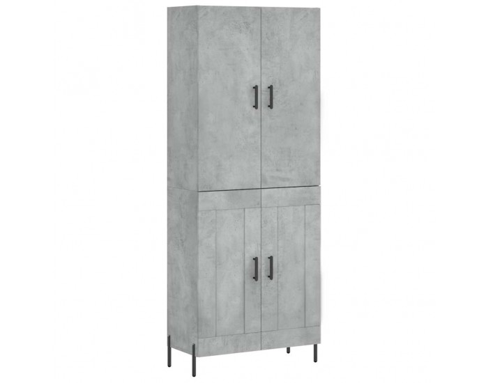Sonata H Висок шкаф, бетонно сив, 69,5x34x180 см, инженерно дърво