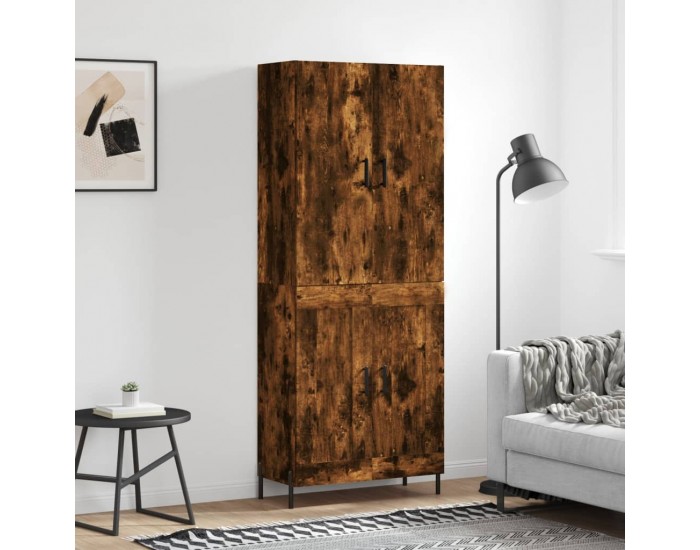 Sonata H Висок шкаф, опушен дъб, 69,5x34x180 см, инженерно дърво