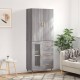 Sonata H Висок шкаф, сив сонома, 69,5x34x180 см, инженерно дърво