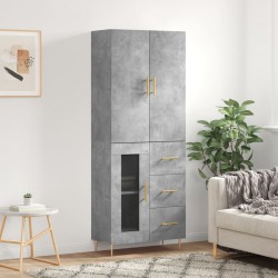 Sonata H Висок шкаф, бетонно сив, 69,5x34x180 см, инженерно дърво - Corpuri, vitrine, biblioteci modulare