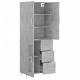 Sonata Dulap înalt, gri beton, 69,5x34x180, lemn compozit
