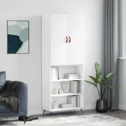 Sonata H Висок шкаф, бял, 69,5x34x180 см, инженерно дърво - Living