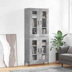 Sonata H Висок шкаф, бетонно сив, 69,5x34x180 см, инженерно дърво - Living