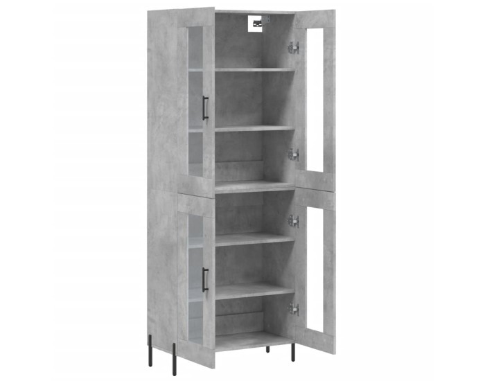Sonata Dulap înalt, gri beton, 69,5x34x180, lemn compozit