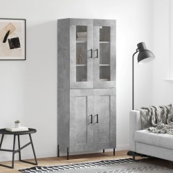 Sonata H Висок шкаф, бетонно сив, 69,5x34x180 см, инженерно дърво - Living