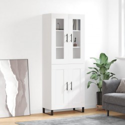 Sonata H Висок шкаф, бял, 69,5x34x180 см, инженерно дърво - Living