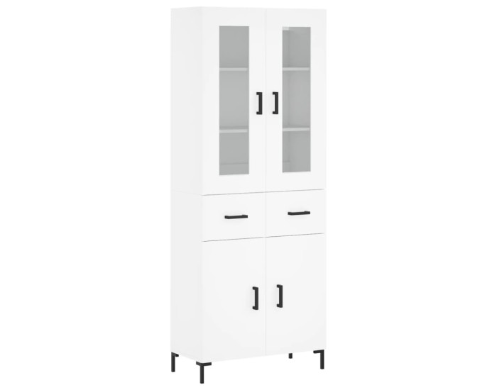 Sonata Dulap înalt, alb, 69,5x34x180 cm, lemn compozit
