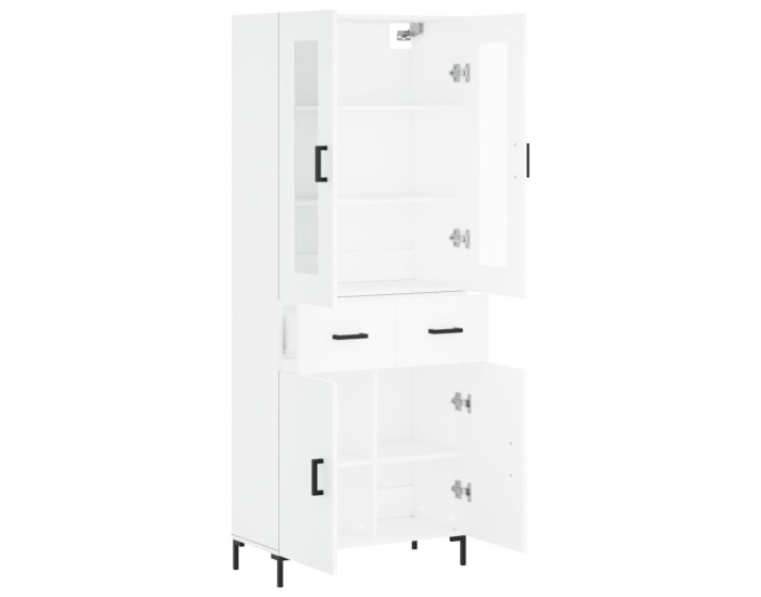 Sonata Dulap înalt, alb, 69,5x34x180 cm, lemn compozit
