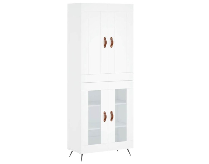 Sonata Dulap înalt, alb, 69,5x34x180 cm, lemn compozit