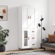Sonata Dulap înalt, alb, 69,5x34x180 cm, lemn compozit