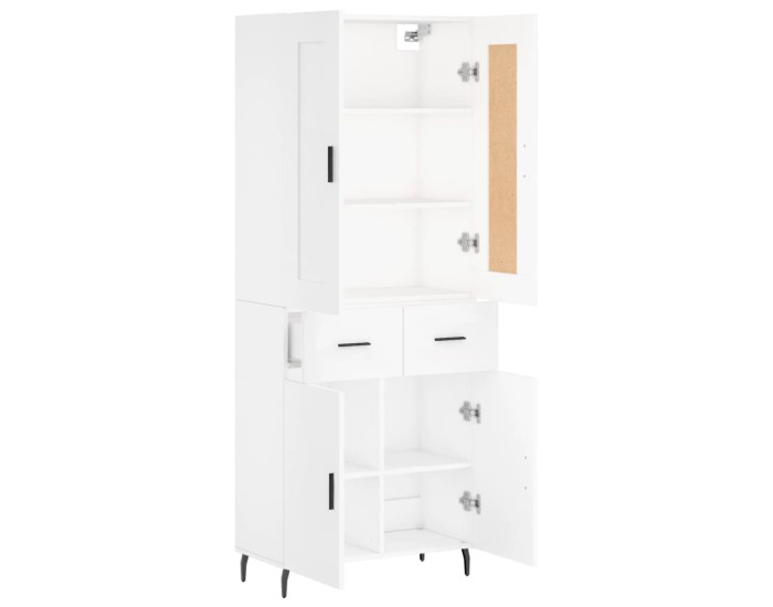 Sonata Dulap înalt, alb, 69,5x34x180 cm, lemn compozit