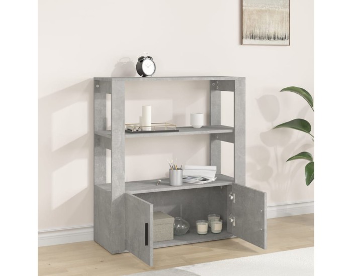 Sonata Servantă, gri beton, 80x30x90 cm, lemn prelucrat