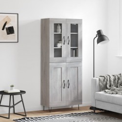 Sonata H Висок шкаф, сив сонома, 69,5x34x180 см, инженерно дърво - Corpuri, vitrine, biblioteci modulare