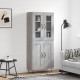 Sonata H Висок шкаф, сив сонома, 69,5x34x180 см, инженерно дърво
