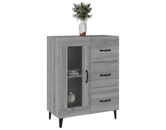 Sonata Dulap, gri sonoma, 69,5x34x90 cm, lemn compozit