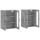 Sonata H Стенни шкафове, 2 бр, бетонно сиви, инженерно дърво