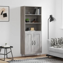 Sonata H Висок шкаф, сив сонома, 69,5x34x180 см, инженерно дърво - Corpuri, vitrine, biblioteci modulare