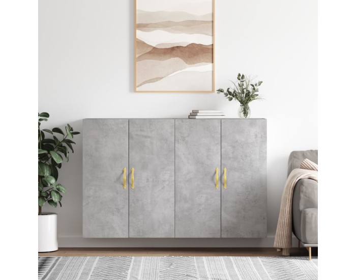 Sonata Dulap cu montaj pe perete, 2 buc, gri beton, 69,5x34x90 cm