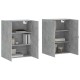 Sonata Dulap cu montaj pe perete, 2 buc, gri beton, 69,5x34x90 cm