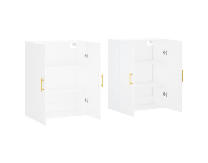 Sonata Dulapuri cu montaj pe perete, 2 buc, alb, 69,5x34x90 cm