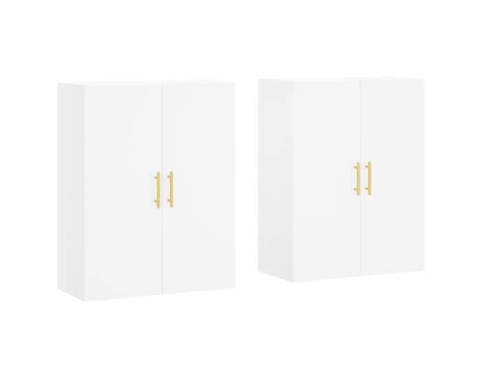 Sonata Dulapuri cu montaj pe perete, 2 buc, alb, 69,5x34x90 cm