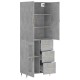 Sonata Dulap înalt, gri beton, 69,5x34x180, lemn compozit