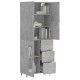 Sonata Dulap înalt, gri beton, 69,5x34x180, lemn compozit