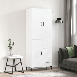 Sonata H Висок шкаф, бял, 69,5x34x180 см, инженерно дърво - Corpuri, vitrine, biblioteci modulare