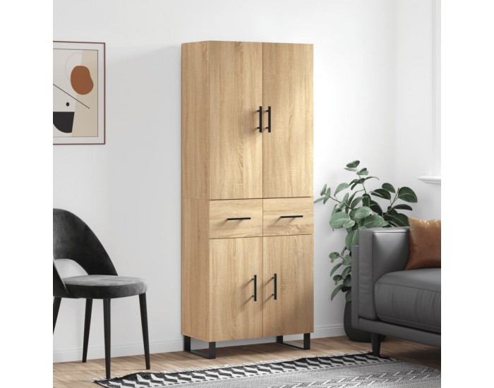Sonata Dulap înalt, stejar sonoma, 69,5x34x180 cm, lemn compozit