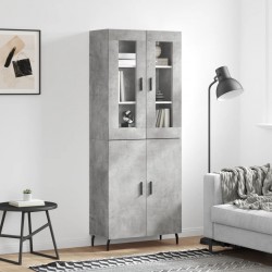 Sonata H Висок шкаф, бетонно сив, 69,5x34x180 см, инженерно дърво - Corpuri, vitrine, biblioteci modulare