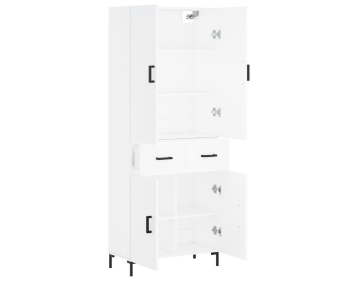 Sonata Dulap înalt, alb, 69,5x34x180 cm, lemn compozit