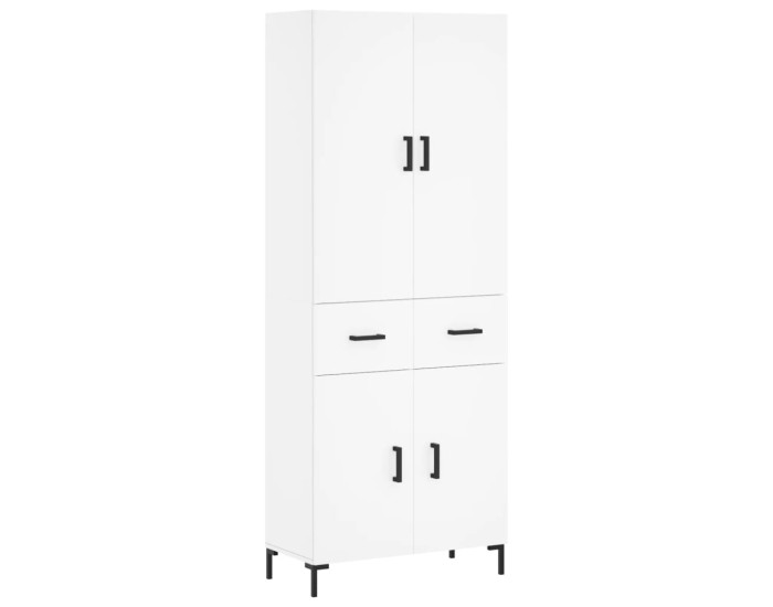 Sonata Dulap înalt, alb, 69,5x34x180 cm, lemn compozit