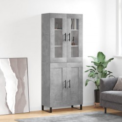 Sonata H Висок шкаф, бетонно сив, 69,5x34x180 см, инженерно дърво - Corpuri, vitrine, biblioteci modulare
